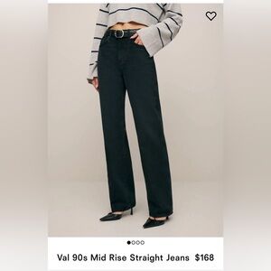 Reformation Val 90s Mid Rise Straight Jeans size 28
